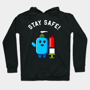 Stay Safe Hygiene Sanitizer with Syringe Medical Hoodie